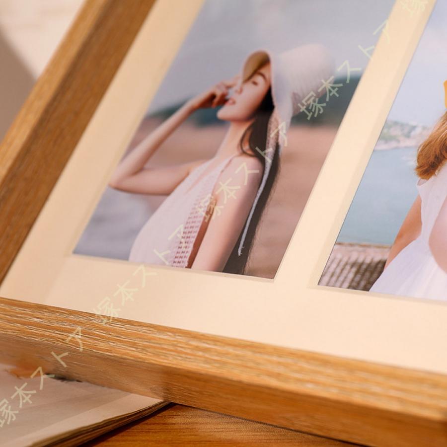 おしゃれな木製 ナチュラル 写真立て フォトフレーム ポストカード 3枚