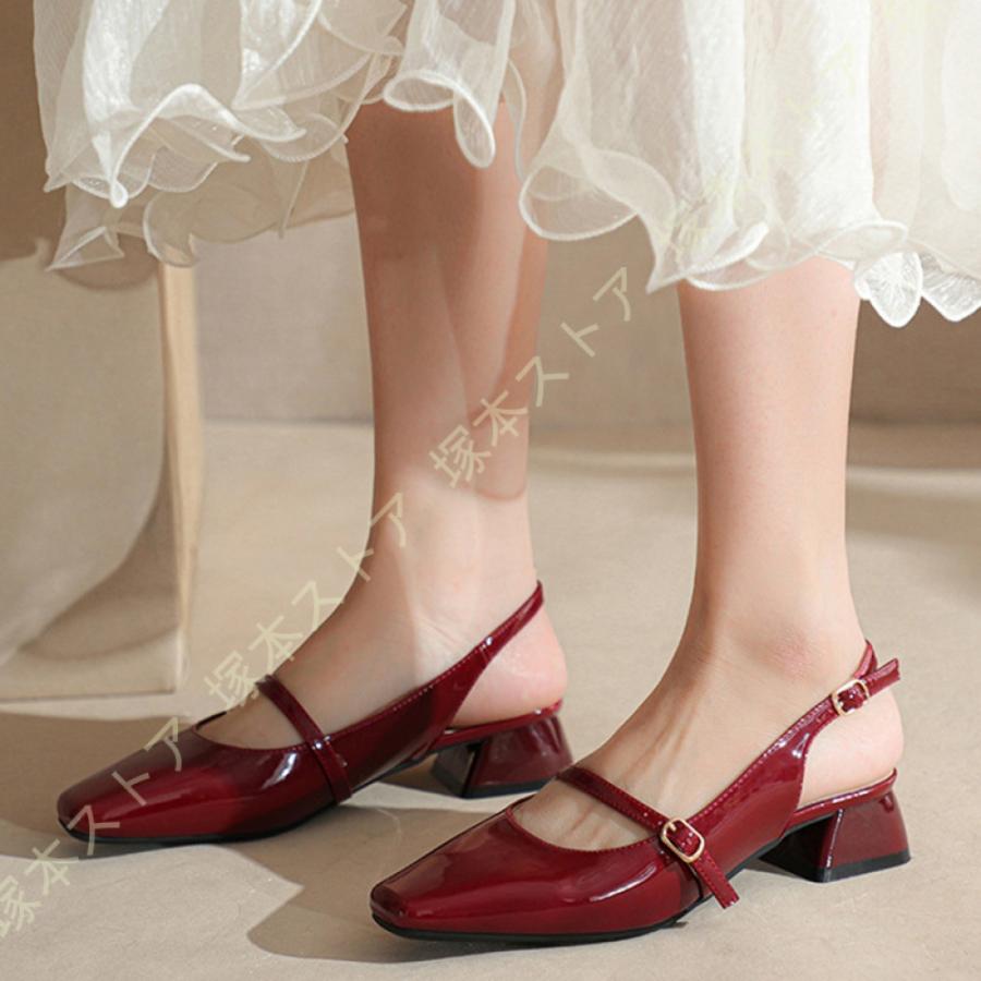 バックストラップパンプス レディース靴 フォーマルパンプス お仕事
