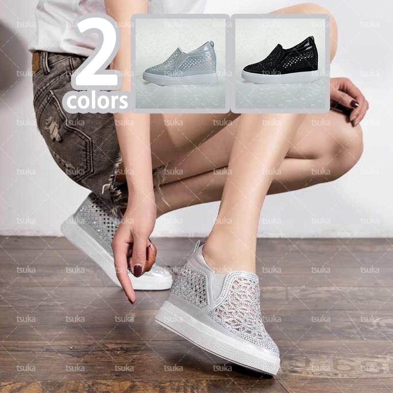 安い ショップ スリッポン インヒール 厚底 革靴 疲れない 通気性抜群 大きいサイズ ヒールスニーカー 歩きやすい 軽量 可愛い 楽チン レディース パンチング加工 カジュアル アウトレットショッピング Www Ebminmobiliariard Com