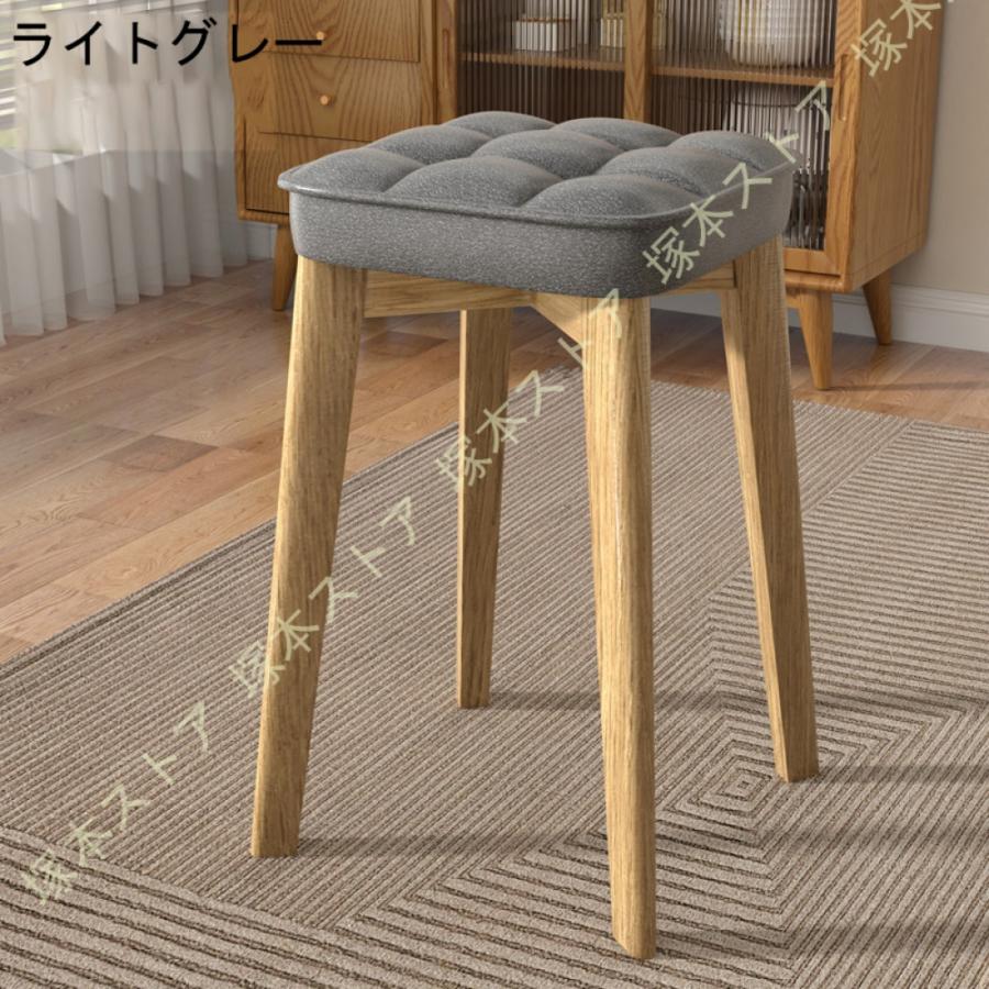 スタッキングスツール 四角 おしゃれ ダイニングチェア PUレザー 方形