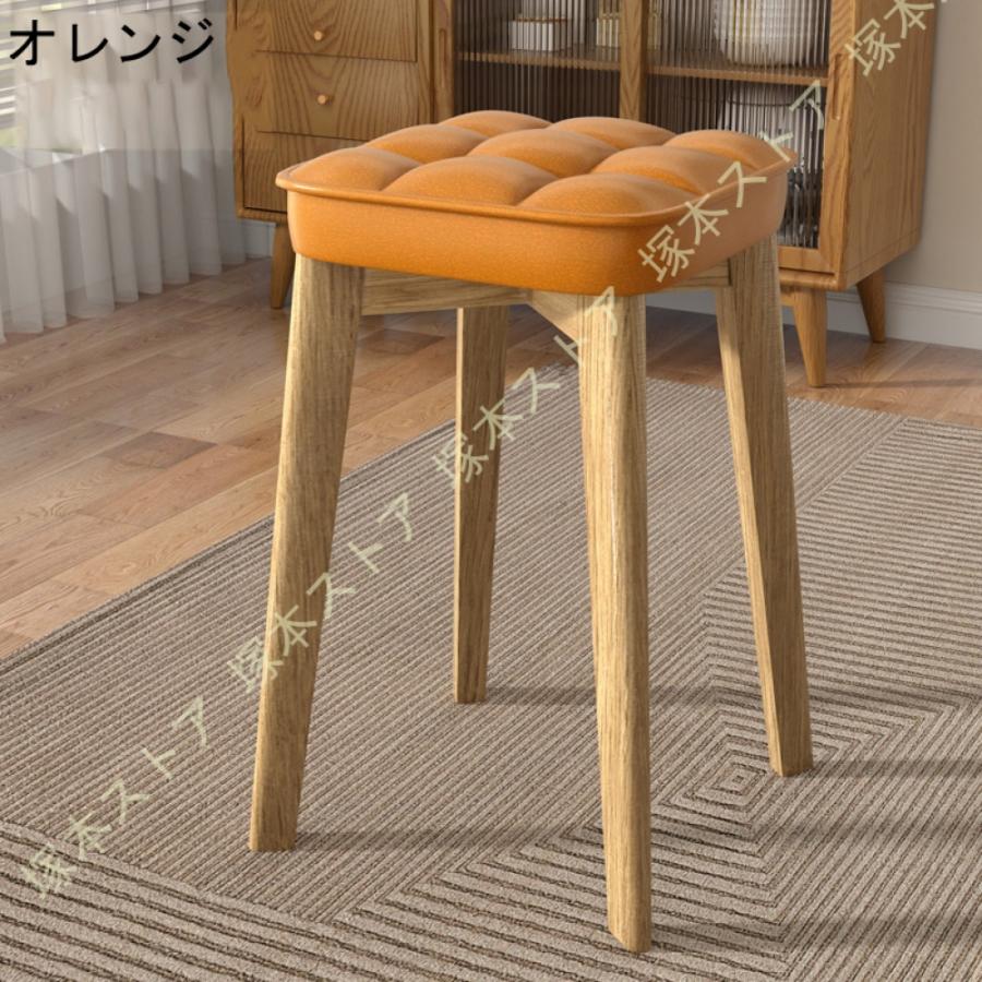 スタッキングスツール 四角 おしゃれ ダイニングチェア PUレザー 方形
