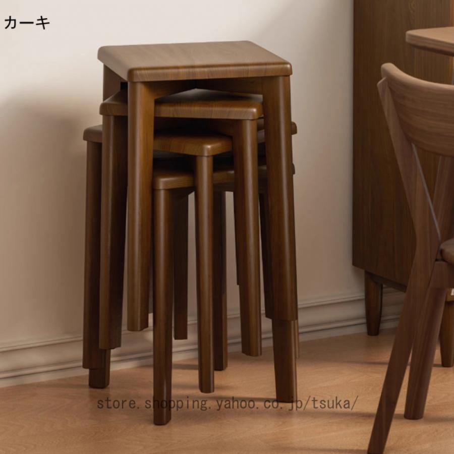 椅子 木製 スツール スタッキング 天然木 スタッキングチェア 木製スツール スタッキングスツール スツールチェア 無垢材 ソフトシートスツール_6