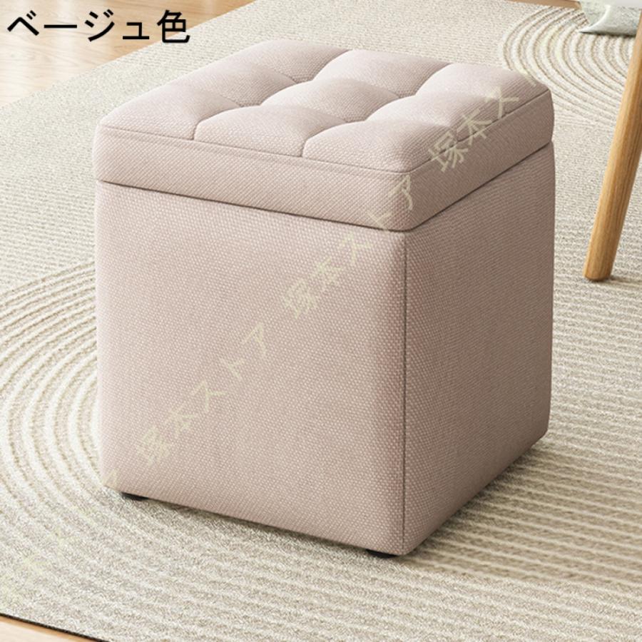 納スツール 脚付き 幅30cm グレー 正方形 オットマン 耐荷重 納スツール 脚付き 幅30cm グレー 正方形 オットマン 耐荷重