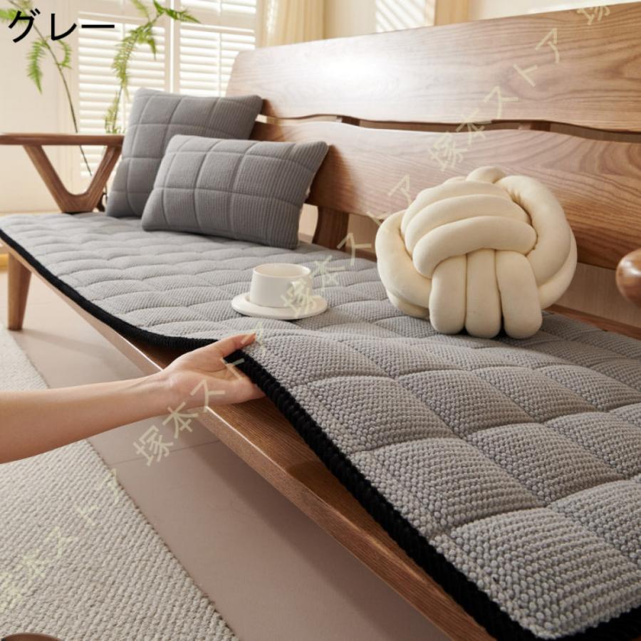 シートクッション ロング ソファー用 座布団 クッション 厚め ソファー