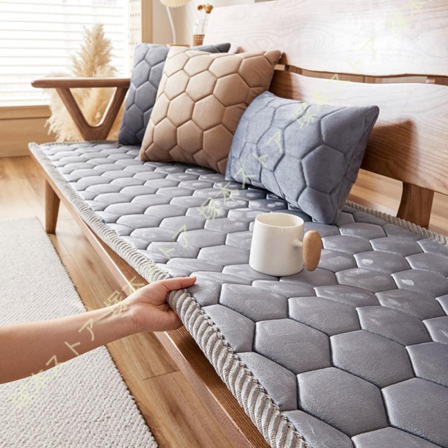 シートクッション ロング ソファー用 長い座布団 厚め おしゃれ 北欧