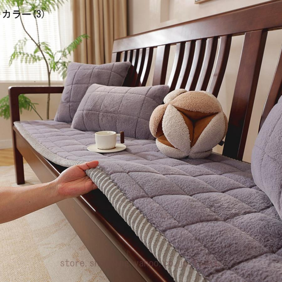 長座布団 洗える 丸洗いOK 無地 座布団 3人掛け 滑り止め ソファパッド