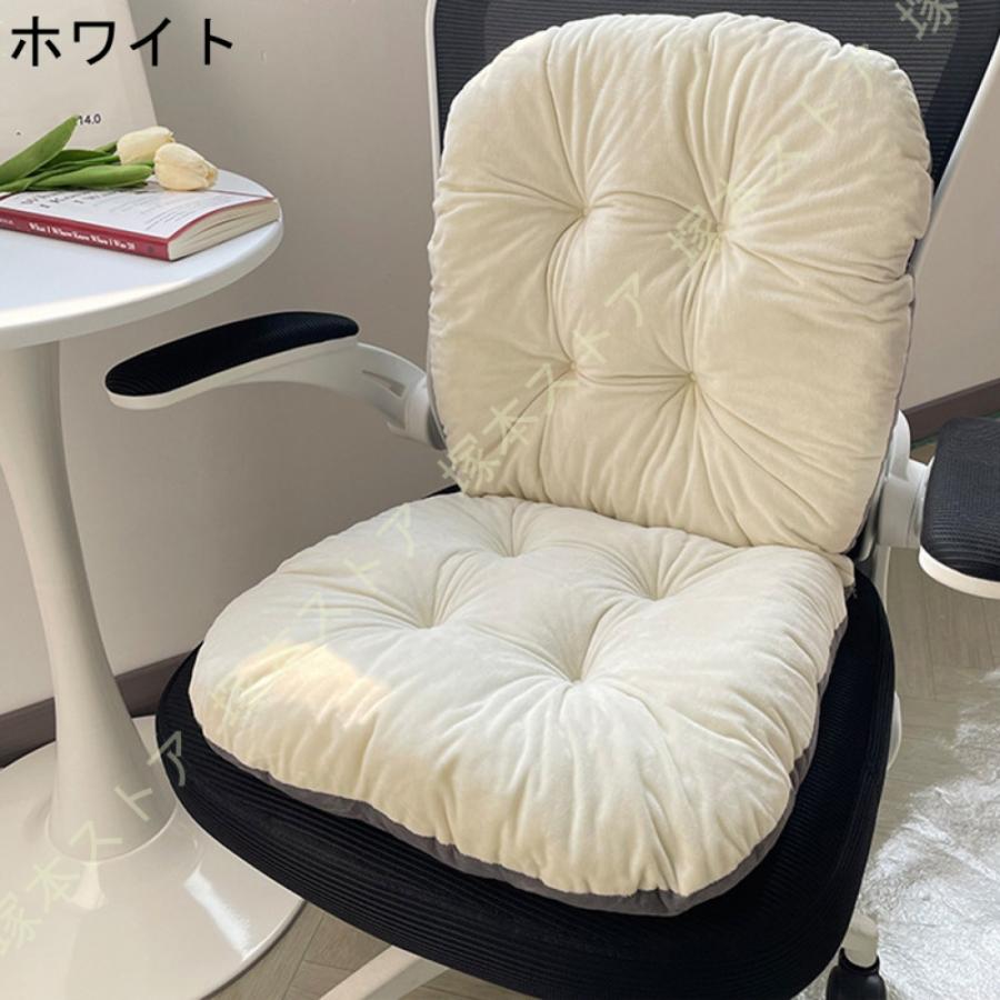 長時間 背もたれ 椅子 クッション 疲れない 座布団 厚め かわいい 一体