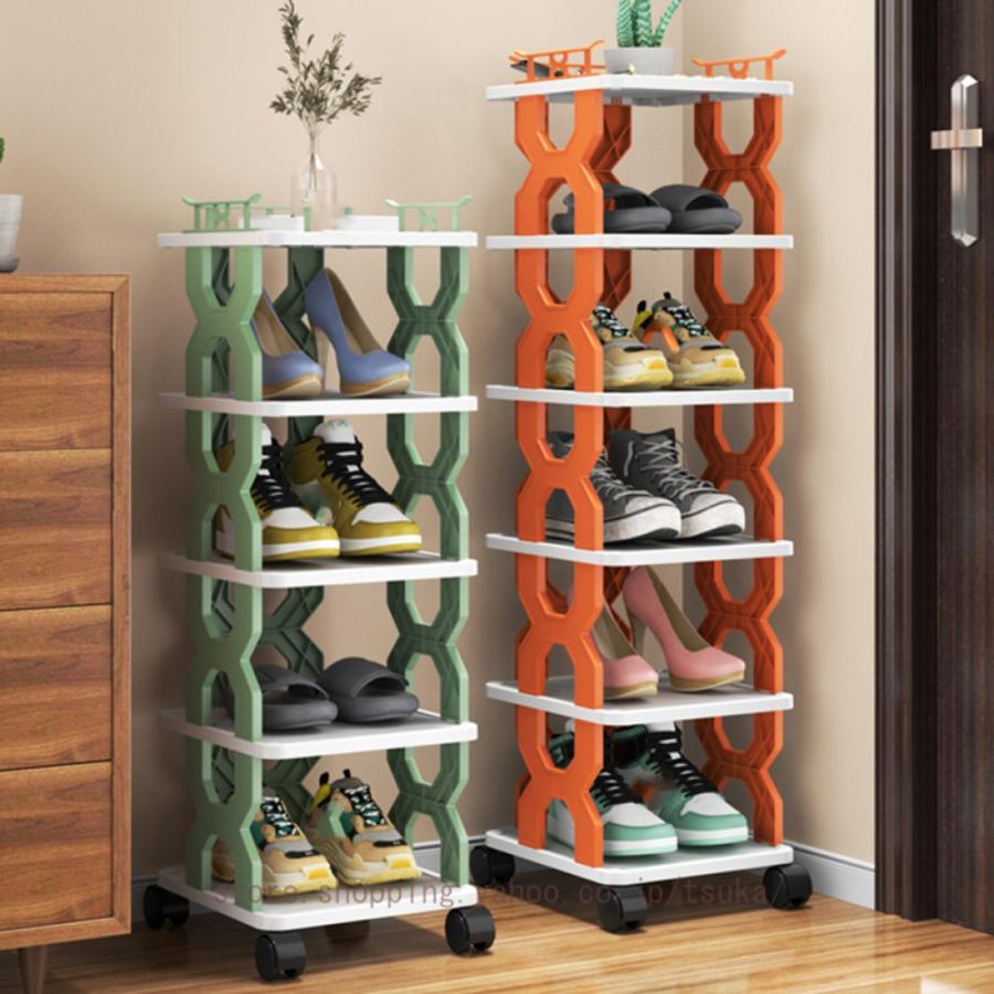 シューズラック 靴収納 靴棚下駄箱 車輪付き 移動可 省スペース スリム おしゃれ 多機能 シューズボックス 靴入れ 靴ラック 玄関に靴を効率収納 廊下靴入れ |  | 12