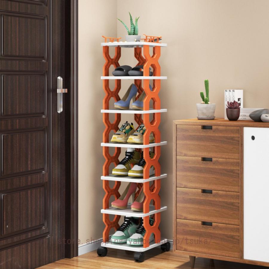 シューズラック 靴収納 靴棚下駄箱 車輪付き 移動可 省スペース スリム おしゃれ 多機能 シューズボックス 靴入れ 靴ラック 玄関に靴を効率収納 廊下靴入れ |  | 14