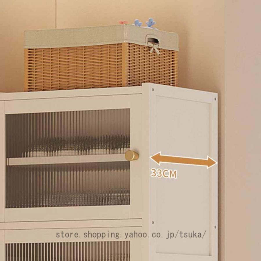 下駄箱 大容量 天然竹製 10段 扉付き シューズボックス 玄関 薄型 省