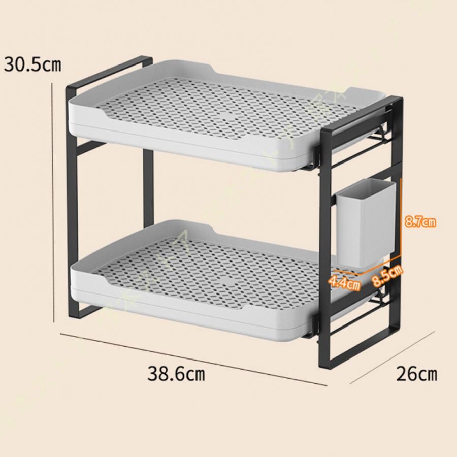 【新品即納送料無料】水切りラック(85〜100cm調整)◆キッチン収納ラック Amazon｜AKOZLIN 水切りラック シンク上 大容量 85-100cm長さ