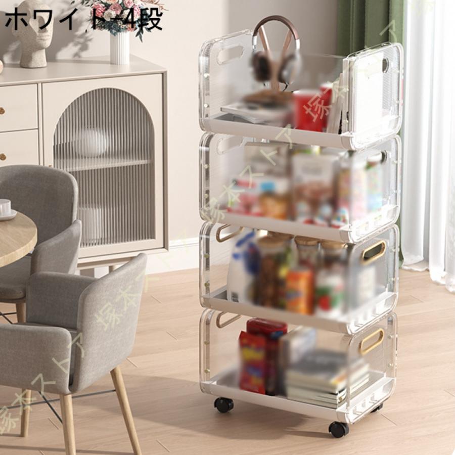 キッチン収納カート キッチンワゴン 省スペース 隙間収納 組立簡単 バスケットラック 小物収納 調味料/皿/野菜/食器 多機能 居間 トイレ 北欧 お洒落_3