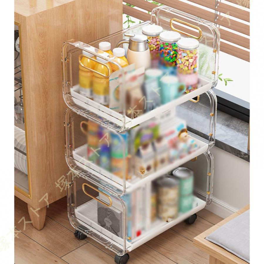 キッチンストッカー シンク下 収納ワゴン キャスター付き 調味料ラック