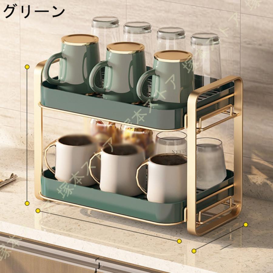 新品s水切りラック 食器棚 水切り棚 キッチン収納 多目的 3段 カフェ ブラッ 水切りラック 食器棚 水切り棚 キッチン収納 多目的 3段 カフェ