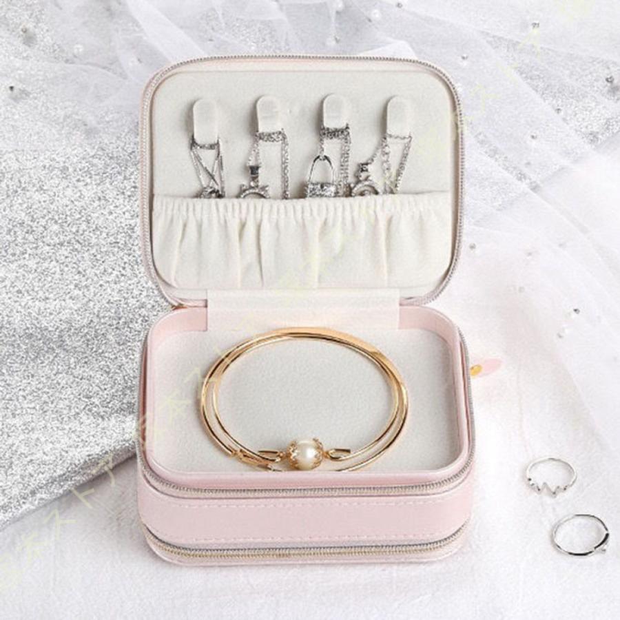 トラベルジュエリーポーチ アクセサリーケース puレザー