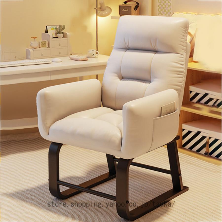 ソファー 肘付き 1人掛け 1人用 包み込まれる座り心地 ハイバック 一人掛けソファ アイボリー コンパクトに収納 高座椅子 パーソナルチェア シングルソファ | 