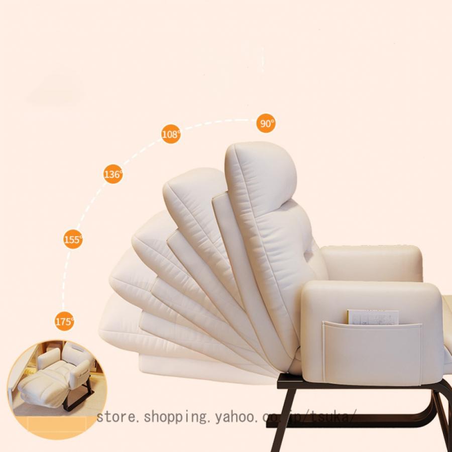 ソファー 肘付き 1人掛け 1人用 包み込まれる座り心地 ハイバック 一人掛けソファ アイボリー コンパクトに収納 高座椅子 パーソナルチェア シングルソファ |  | 15