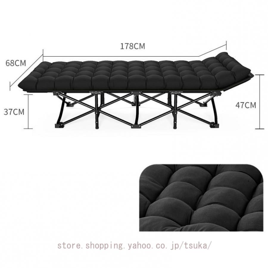 折りたたみベッド アウトドア用 コット 簡易ベッド 軽量 耐荷重 キャンプベッド 防水 通気性 収納便利 自宅用 オフィス用 スチール製 折り畳み式ベッド |  | 03