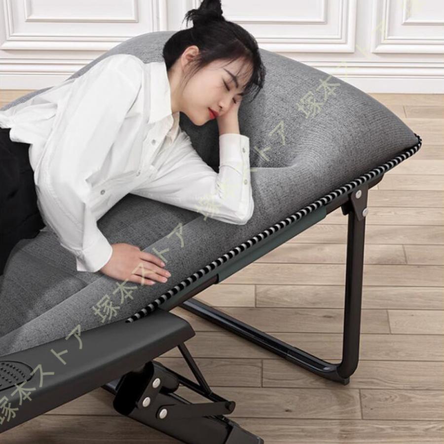 折りたたみリクライニングチェア（オフィス昼寝・家庭用）コンパクト収納可能 折りたたみリクライニングチェア（オフィス昼寝・家庭用）コンパクト