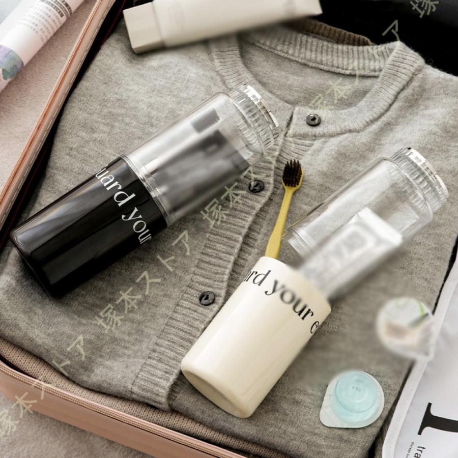 旅行用歯ブラシケース グレー 携帯用 出張 うがい 歯磨き 歯ブラシ立て 携帯用 歯ブラシケース 旅行 出張 歯磨き ハミガキ ハブラシ