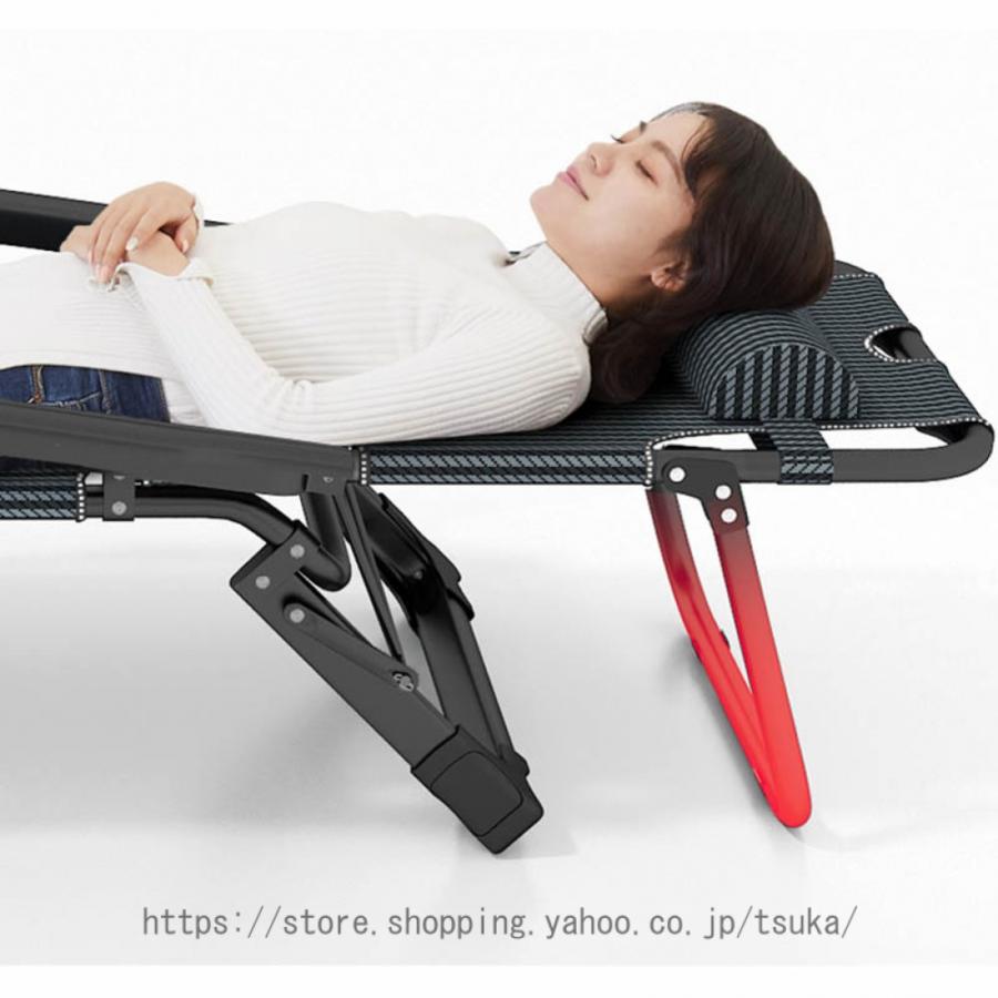 リラックスチェア 折りたたみ リクライニング アウトドア コンパクト イス 椅子 ヘッドレスト 耐荷重約200KG アームレス 折り畳み 事務室 オフィス バルコニー_12