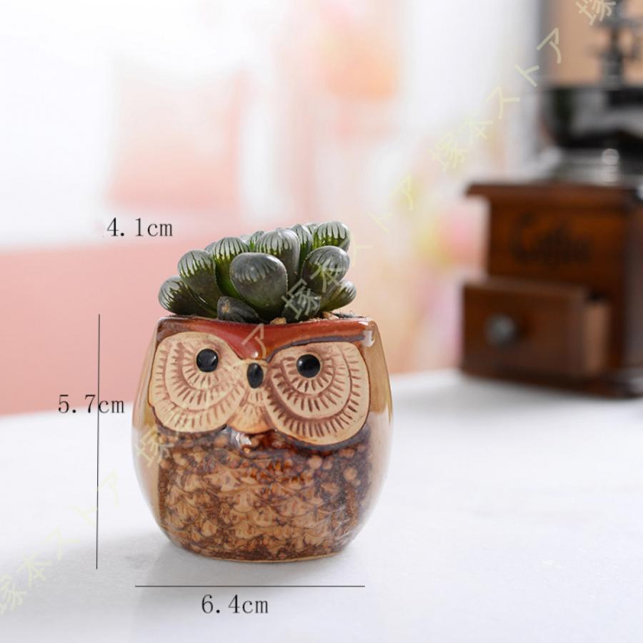 陶器鉢 鉢植え テラコッタ フクロウ 小さめ 園芸用品 ガーデン