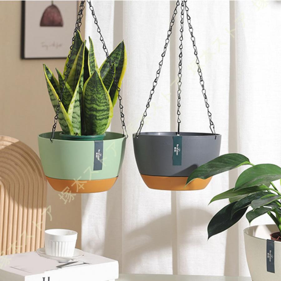 鉢植え ハンギングバスケット 植木鉢 プラスチック製 吊るす 吊り鉢