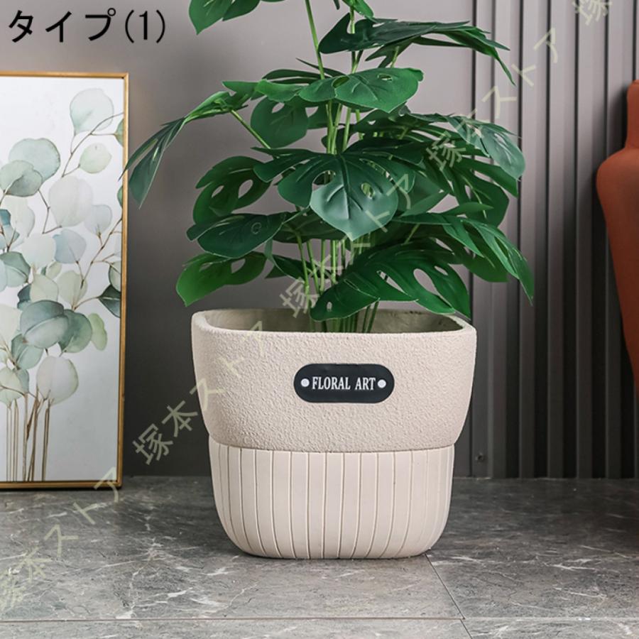 北欧 おしゃれ 植木鉢 セメント製 抜き穴付き シンプル 大口径 円形 大型 多肉ポット 水 モダン 室内 客間の盆栽 ヨーロッパ調 スタイル 玄関 民宿 装飾_3