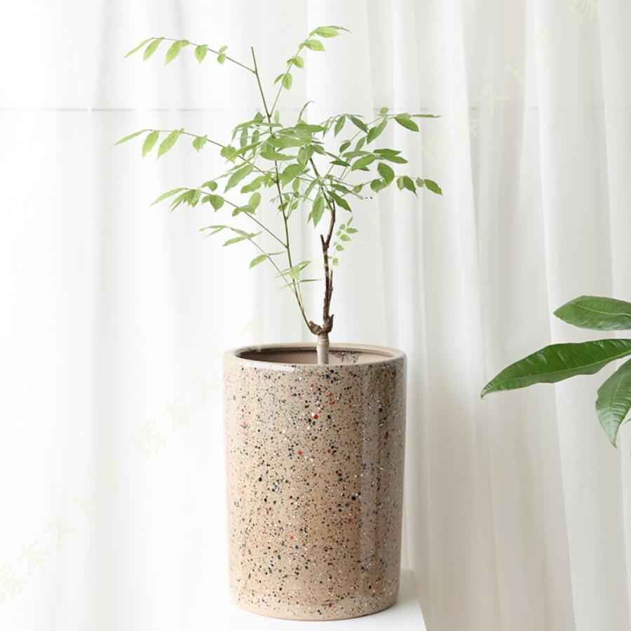 植木鉢 セラミック製 おしゃれ 鉢植え 北欧 排水孔付き 通気性 シンプル 円筒形 大型 大口径 客間の装飾 室内 観葉植物 ハーブ 花栽培適用 ガーデニング用品_15