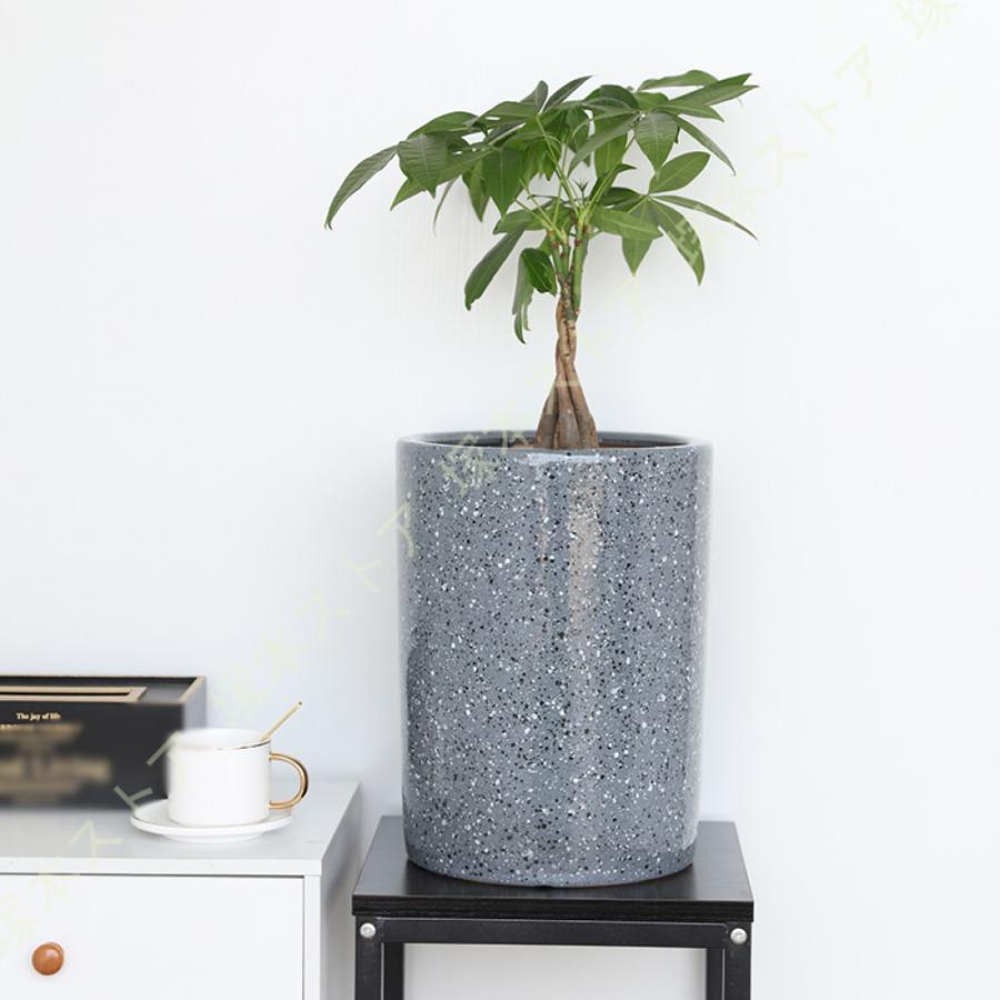 植木鉢 セラミック製 おしゃれ 鉢植え 北欧 排水孔付き 通気性 シンプル 円筒形 大型 大口径 客間の装飾 室内 観葉植物 ハーブ 花栽培適用 ガーデニング用品_12