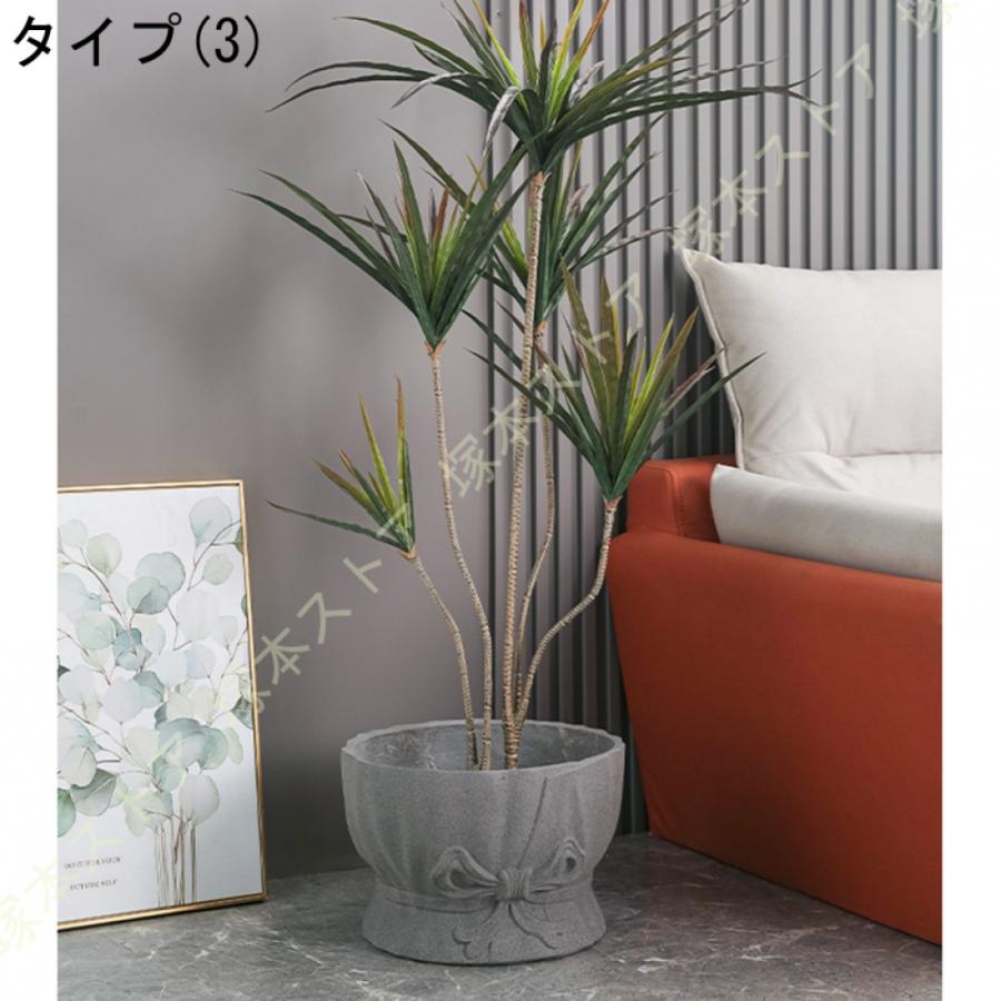 フラワーポット 植木鉢 サボテン鉢 北欧 ins風 セメント鉢 リボン シンプル 排水孔付き 通気性 モダン 丸形 大型 ヨーロッパ調 スタイル モダン_6