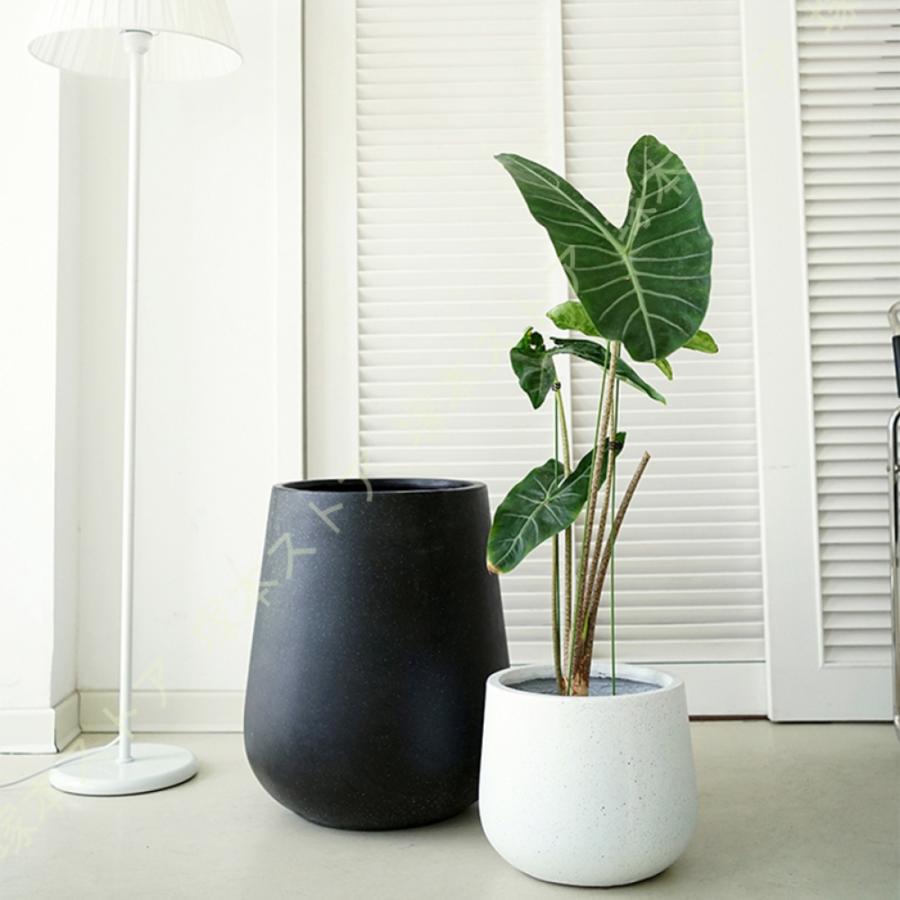 植木鉢 セメント製 北欧 アイデア植木鉢 底穴付き 通気性 シンプル 円形 ヨーロッパ調 鉢植え植物 多肉植物鉢 落地 鉢植え 室内 リビングの装飾 玄関 置物 