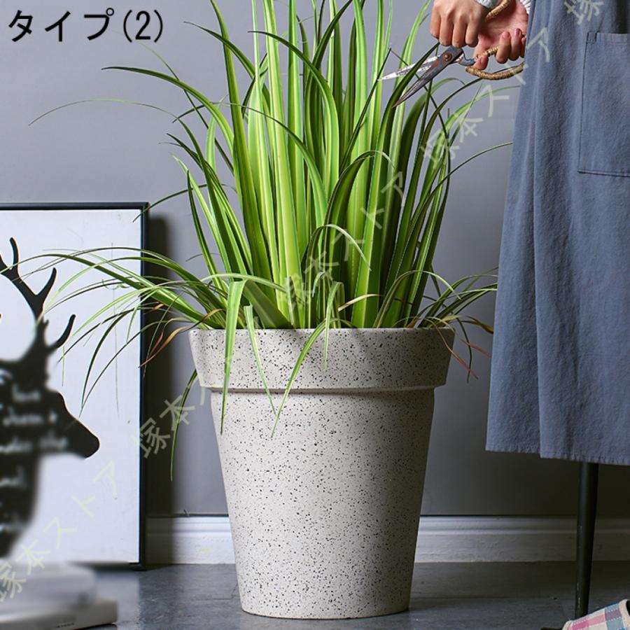 フラワーポット サボテン鉢 多肉植物鉢 北欧 セメント シンプル 排水孔付き 通気性 オシャレ 高筒形 大型 ガーデニング用品 お洒落 ヨーロッパ調 リビング盆栽_4