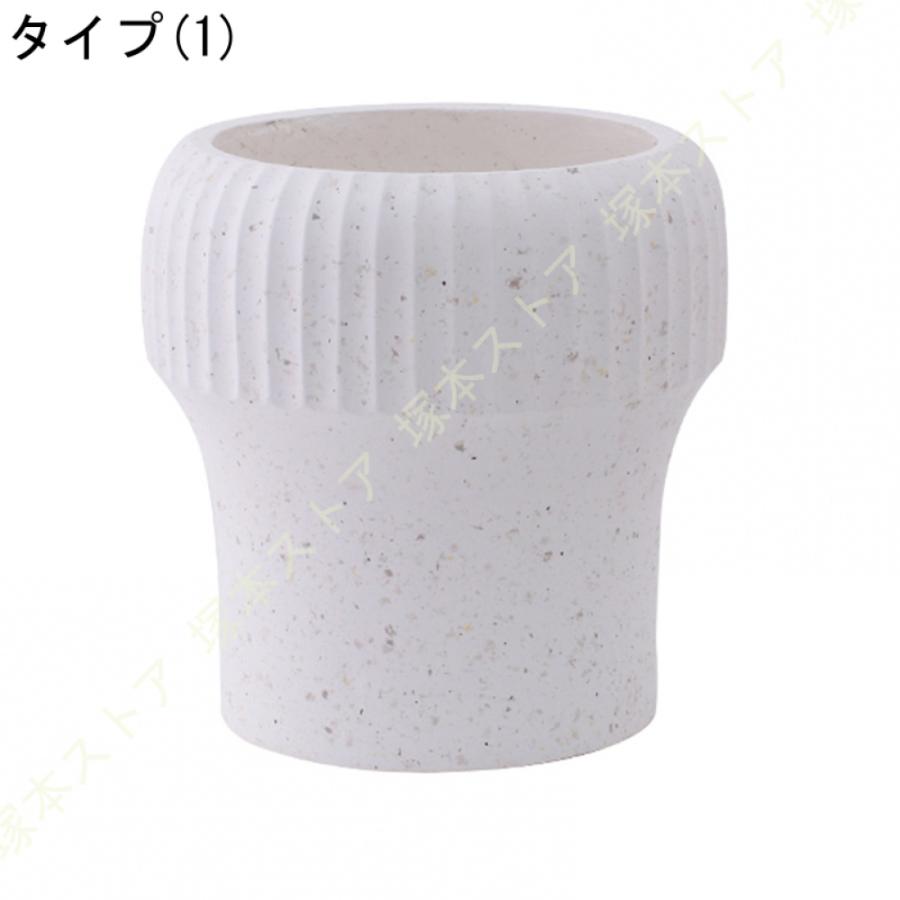 セメント製 プランター 北欧 植木鉢 水抜き穴付き 通気性 シンプル アイデア植木鉢 多肉ポット 円形 大型 オシャレ 室内 おしゃれ 玄関 テーブル リビング_3