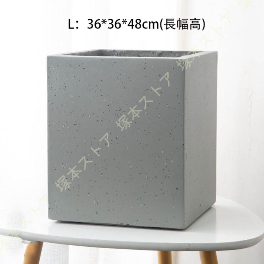 鉢植え 多肉植物鉢 セメント製 北欧 シンプル 底穴付き アイデア植木鉢 大型 鉢ポット 方形 玄関 落地 置物 リビング盆栽 モダン テーブル 窓辺_16