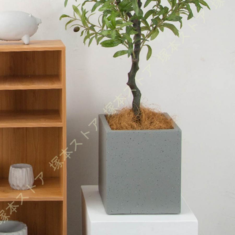 鉢植え 多肉植物鉢 セメント製 北欧 シンプル 底穴付き アイデア植木鉢 大型 鉢ポット 方形 玄関 落地 置物 リビング盆栽 モダン テーブル 窓辺_17