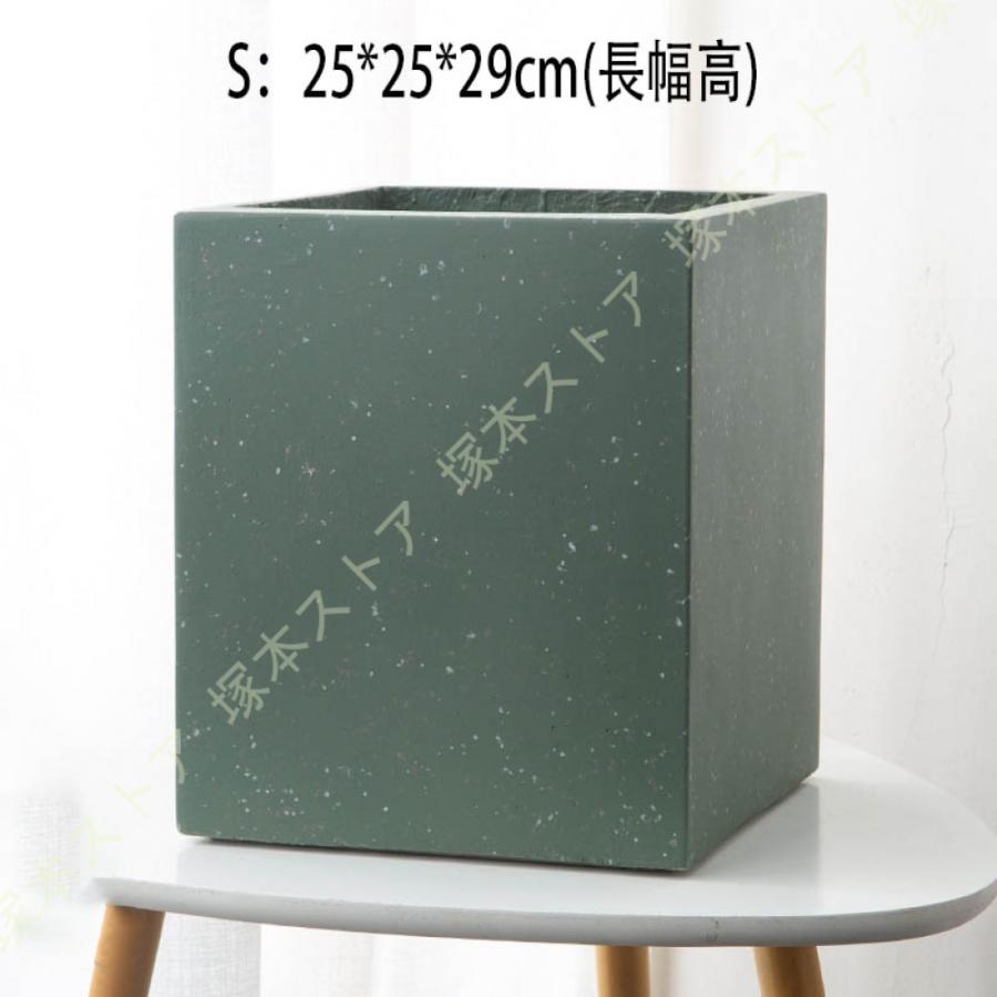 鉢植え 多肉植物鉢 セメント製 北欧 シンプル 底穴付き アイデア植木鉢 大型 鉢ポット 方形 玄関 落地 置物 リビング盆栽 モダン テーブル 窓辺_21