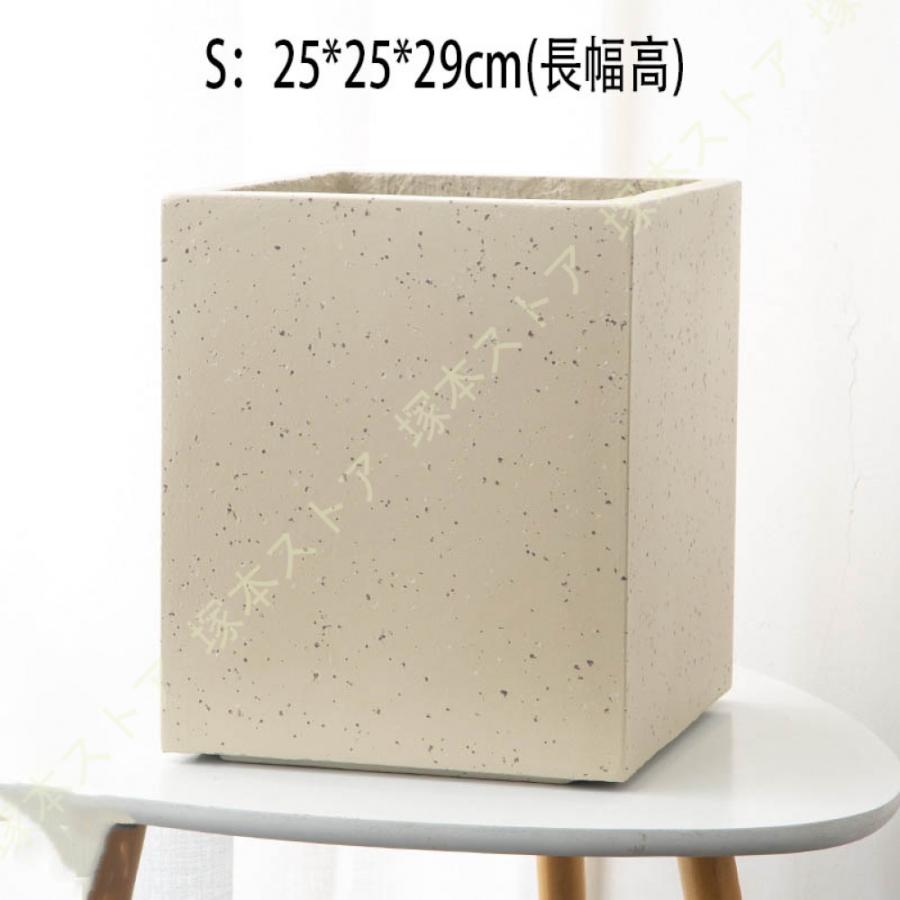 鉢植え 多肉植物鉢 セメント製 北欧 シンプル 底穴付き アイデア植木鉢 大型 鉢ポット 方形 玄関 落地 置物 リビング盆栽 モダン テーブル 窓辺_9