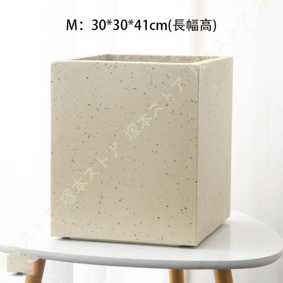 鉢植え 多肉植物鉢 セメント製 北欧 シンプル 底穴付き アイデア植木鉢 大型 鉢ポット 方形 玄関 落地 置物 リビング盆栽 モダン テーブル 窓辺_10