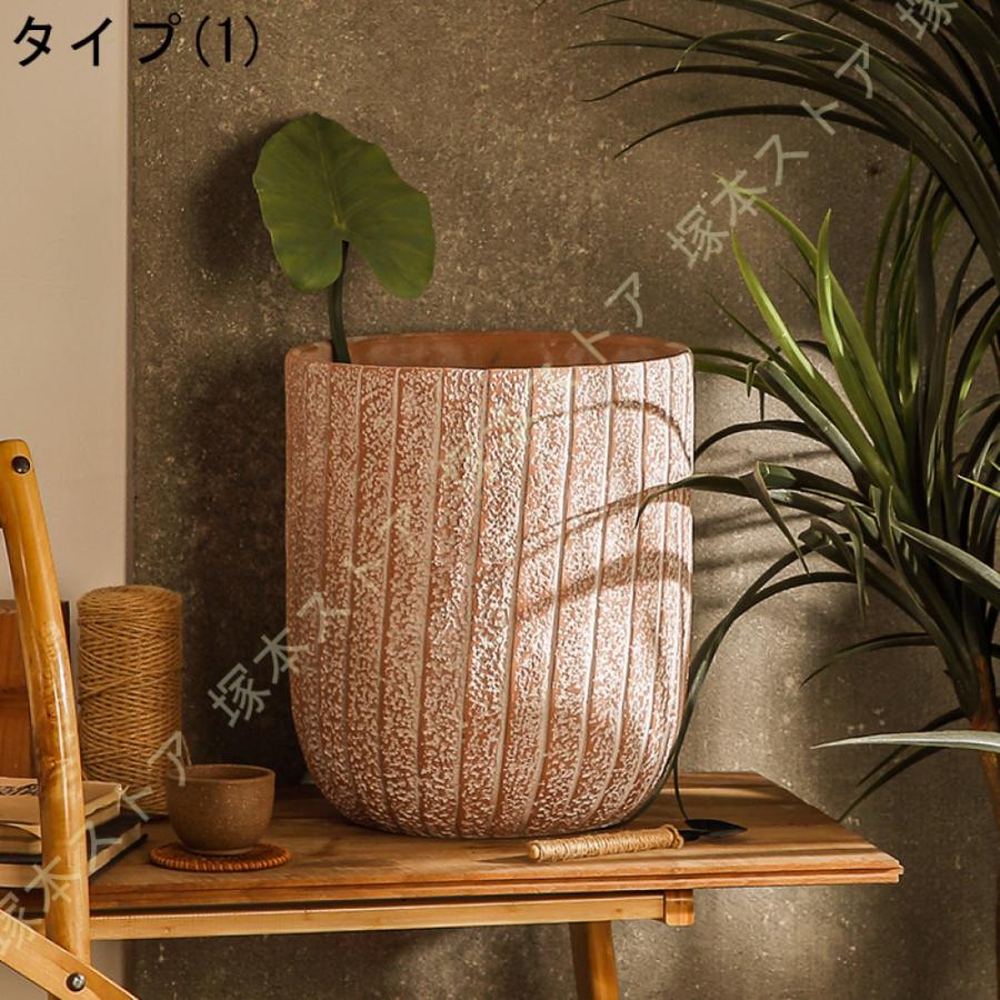 サボテン鉢 北欧 セメント モダン シンプル 植木鉢 トレイ付き 排水孔