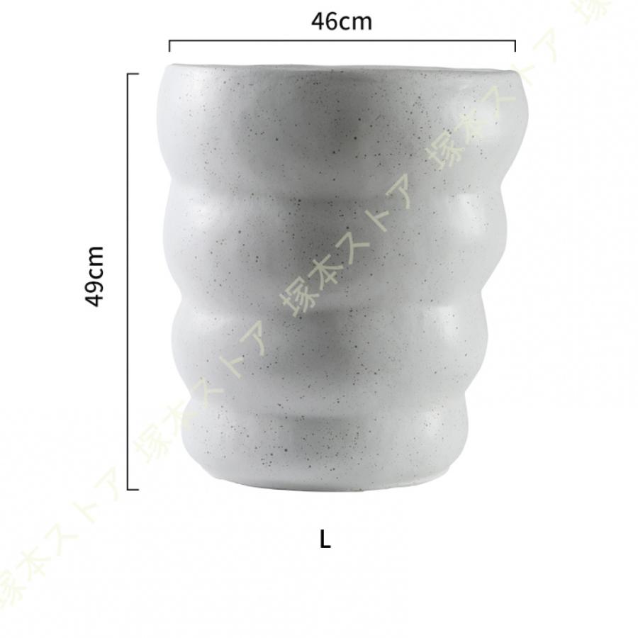 プランター 植木鉢 セメント製 ヨーロッパ調 シンプル 底に水抜き穴