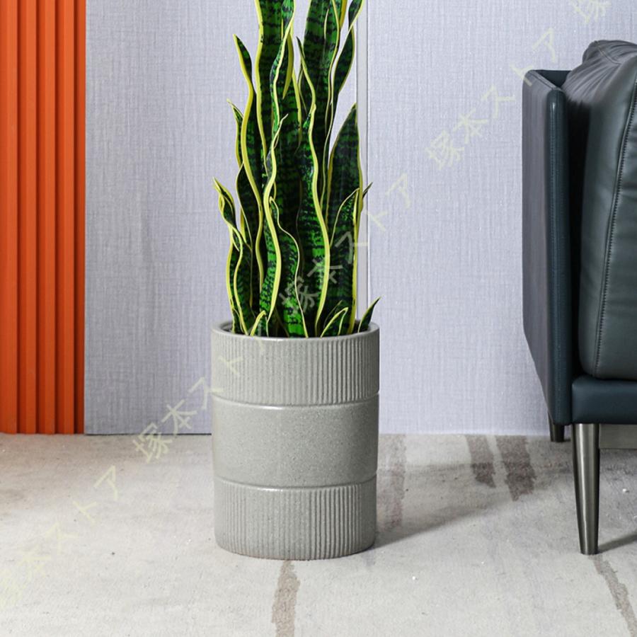フラワーポット 陶器製 植木鉢 多肉植物鉢 排水孔付き 通気性 円形 北欧 シンプル リビング装飾品 大口径 大型 ガーデンポット 収納 室内の装飾_8