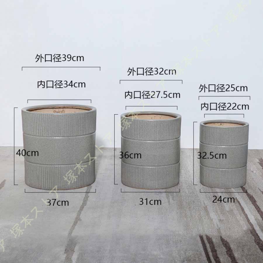 フラワーポット 陶器製 植木鉢 多肉植物鉢 排水孔付き 通気性 円形 北欧 シンプル リビング装飾品 大口径 大型 ガーデンポット 収納 室内の装飾_9