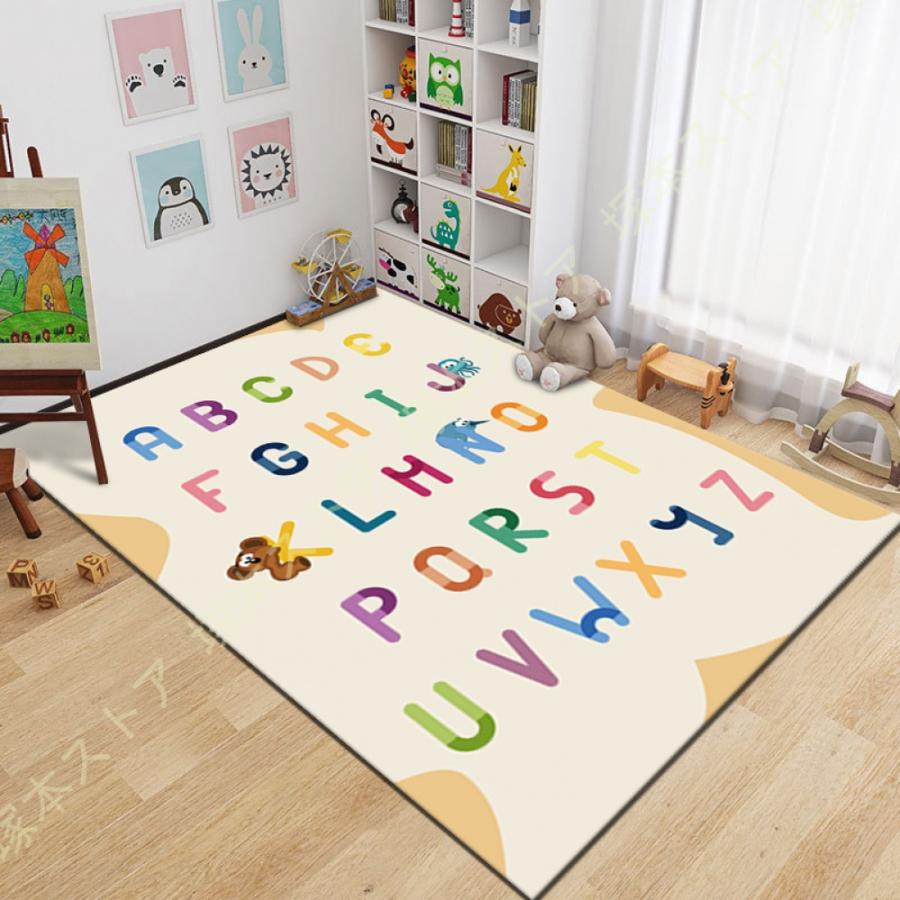 赤ちゃん ベビー プレイマット 遊びマット ABC 教育 早期教育 大判