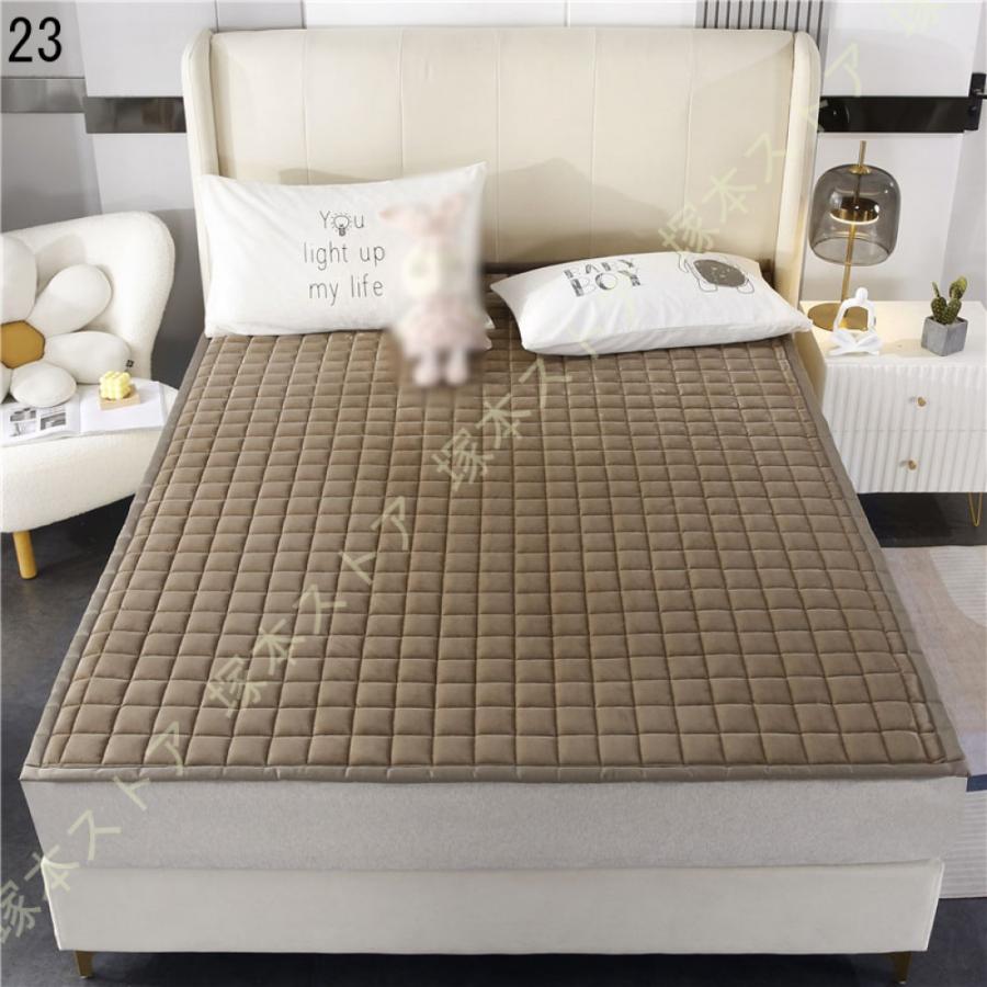 敷きパッド 冬 セミダブル 単品 暖かいフランネル なめらか肌触り 春秋 パッドシーツ シングル マットレスパッド 洗濯可 ウォッシャブル 抗菌防臭 防ダニ_13