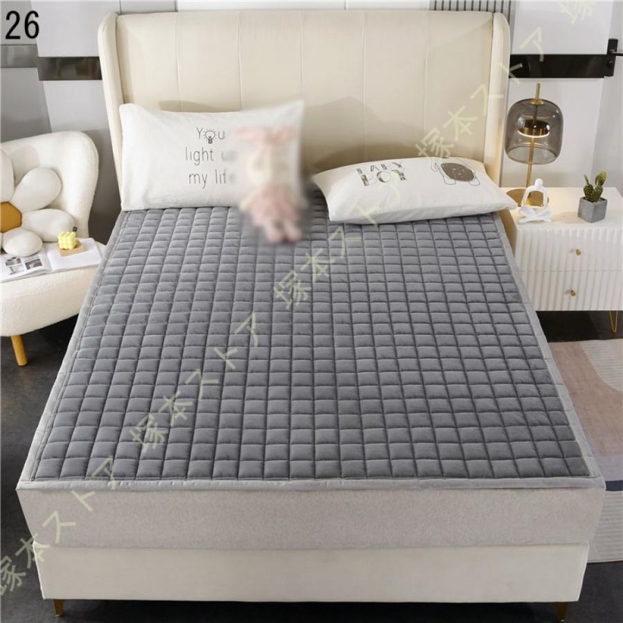 敷きパッド 冬 セミダブル 単品 暖かいフランネル なめらか肌触り 春秋 パッドシーツ シングル マットレスパッド 洗濯可 ウォッシャブル 抗菌防臭 防ダニ_16