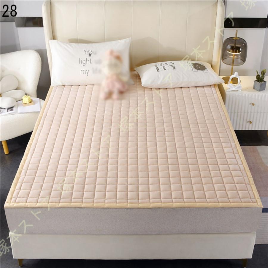 敷きパッド 冬 セミダブル 単品 暖かいフランネル なめらか肌触り 春秋 パッドシーツ シングル マットレスパッド 洗濯可 ウォッシャブル 抗菌防臭 防ダニ_18