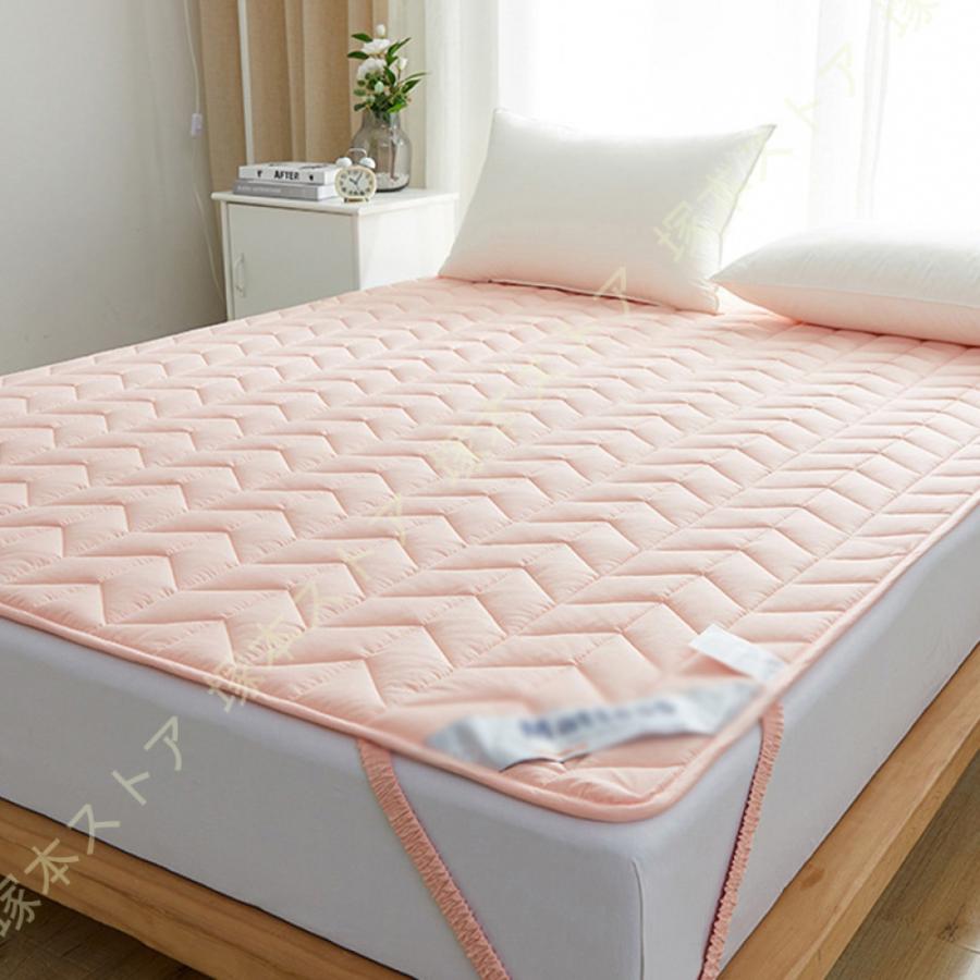 [HONGF8]和式 敷きパッド セミダブル 綿 ポリエステル 洗える キルティング加工 水洗いキルト 春 夏 秋 冬 ベッドパッド おしゃれ ベッドカバー シングルの画像