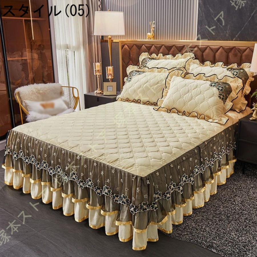 ベッドスカート ベッドカバー シングル 全周ゴムフィット式 着脱便利