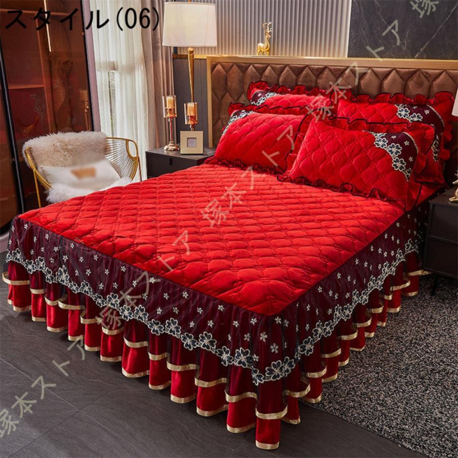 アンファン ベッドスカート マルチカバー　キルト　カントリー　アントステラ　赤 アンファン ベッドスカート マルチカバー キルト カントリー アント